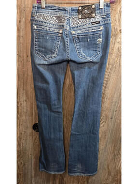 Miss Me Denim Blue Jeans Women Size 28 (28x33) Boot JP5002-33 - Sequin Accents